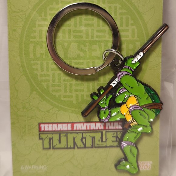 Teenage Mutant Ninja Turtles Keychain Donatello Official Nickelodeon Keyring - Picture 1 of 3